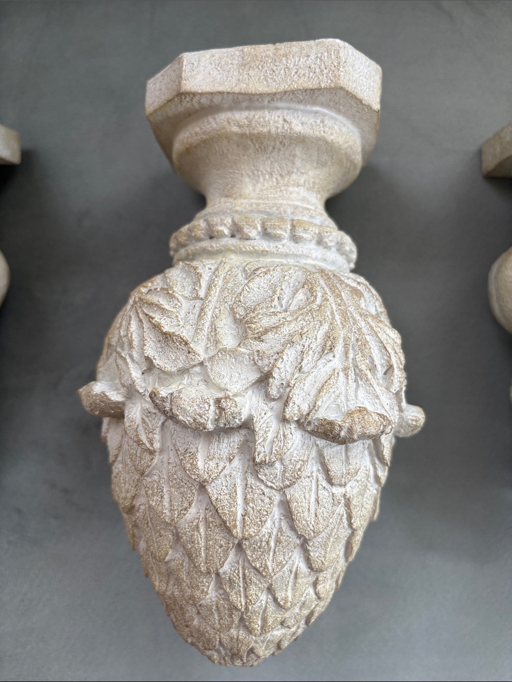 TRIO Resin Artichoke & Spires Finials French Country Farmhouse Cottagecore - Picture 9 of 16